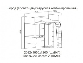 Кровать двухъярусная комбинированная в Михайловске - mihajlovsk.магазин96.com | фото