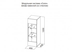 Шкаф навесной (со стеклом) в Михайловске - mihajlovsk.магазин96.com | фото